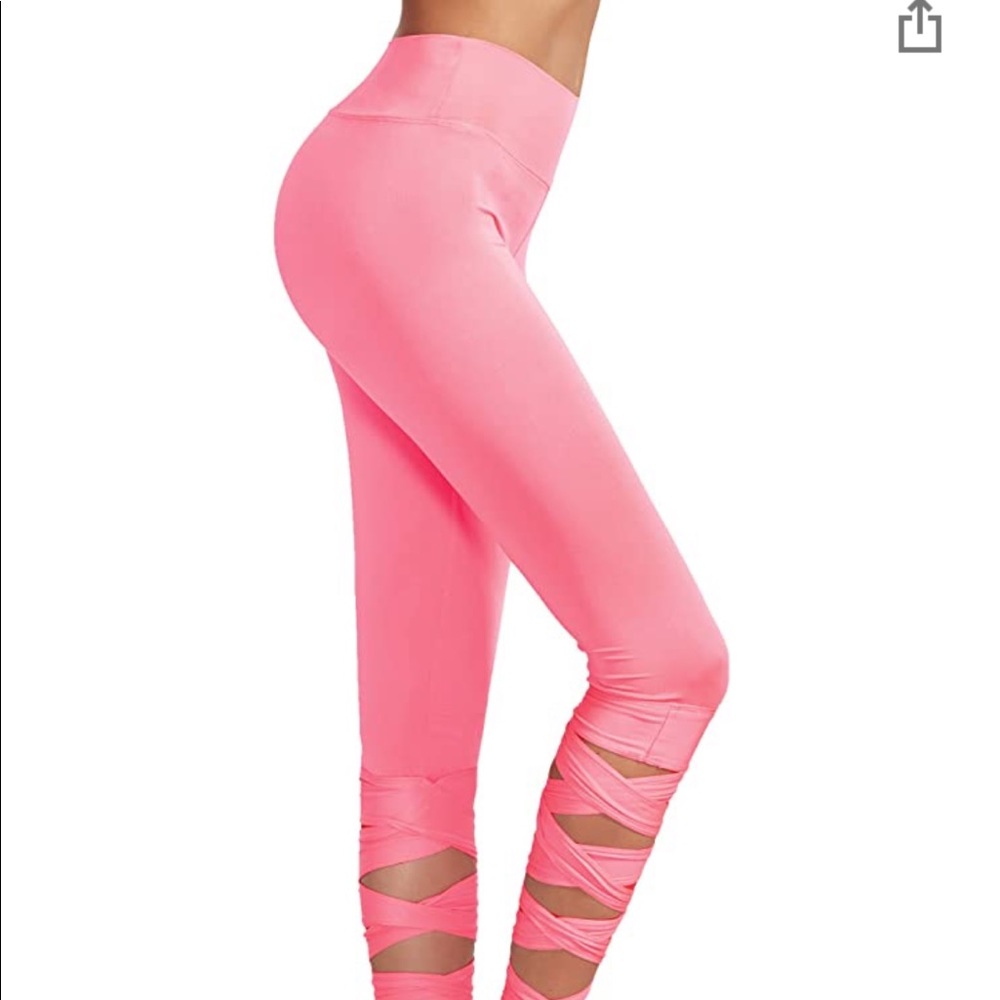 Pink ballet leggings. **NWOT** - Picture 6 of 7